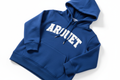 Boys full Pullover Hoodie blue add brand name Arouet