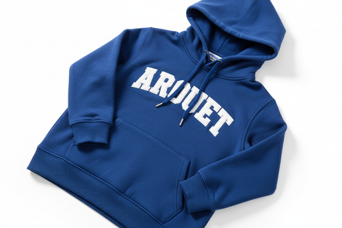 Boys full Pullover Hoodie blue add brand name Arouet